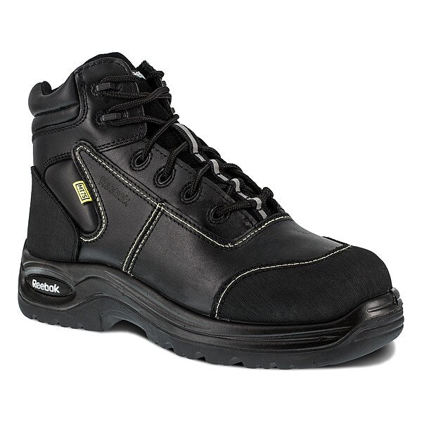 Work Boots, 7-1/2 Sz, M, Blk, 6inH, Womens, PR