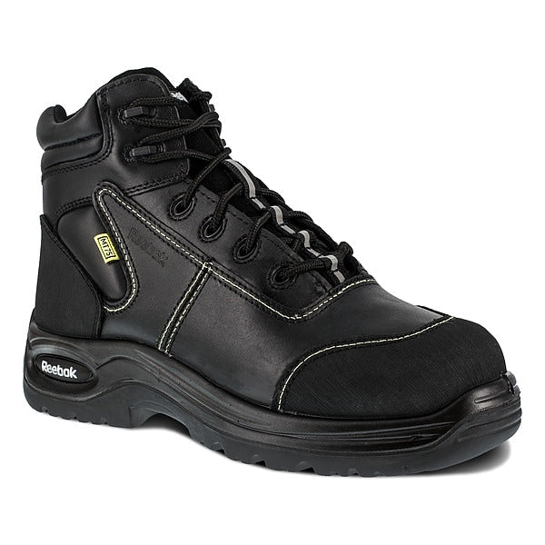 Work Boots, 8 Sz, M, Blk, 6 in. H, Womens, PR