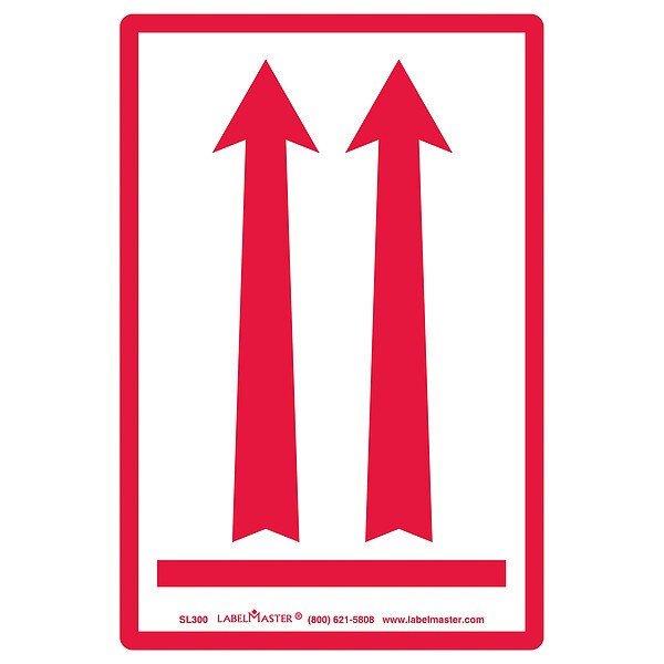 Arrows Label, 4inx6in, Vinyl, 500 Labels