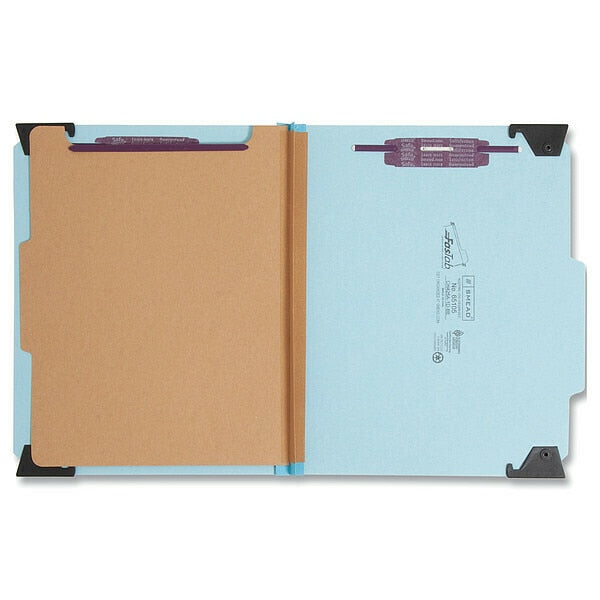 Hanging Pressboard Folder, 4 Section, Blue