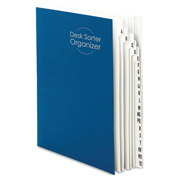 Navy Blue Desk Folder, A-Z