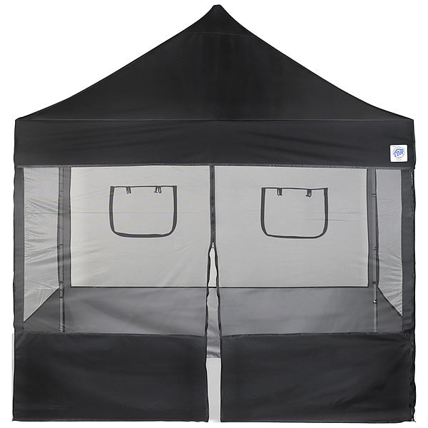 Food Service Vendor Screen Wall Kit, Blck