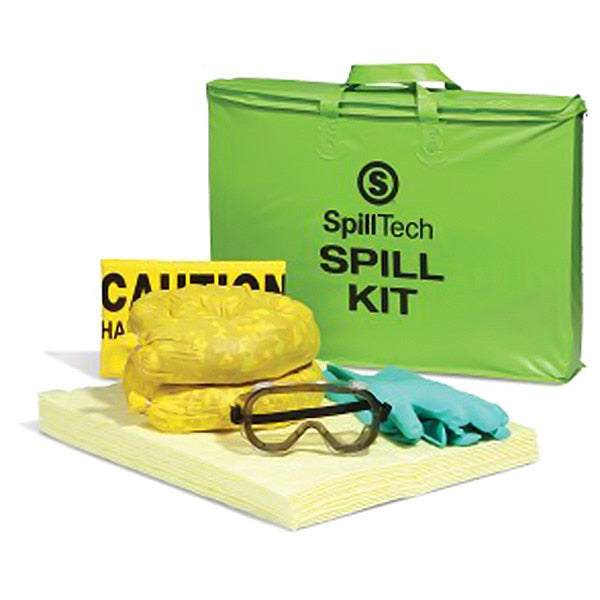 HazMat Tote Spill Kit, 5 gal, Drum, Green