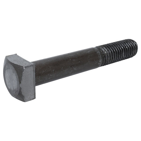 Square Head Bolt, Steel, Grade 2, Plain, 5/16