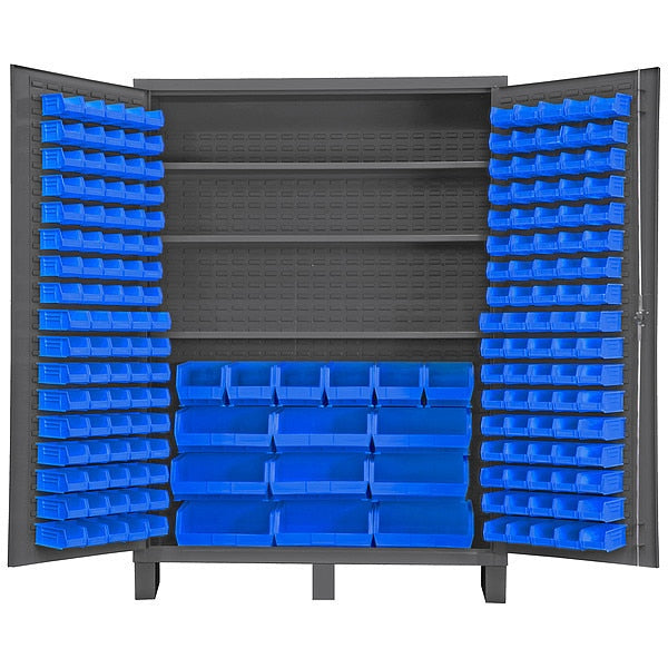 Extra-Heavy Duty Bin Cabinet, 60 in W, 84 in H, 24