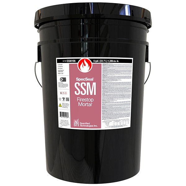 Fire Barrier Mortar, 6 gal, Red