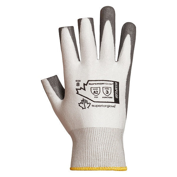 Coated Glove, Open Finger, Size 6, PR