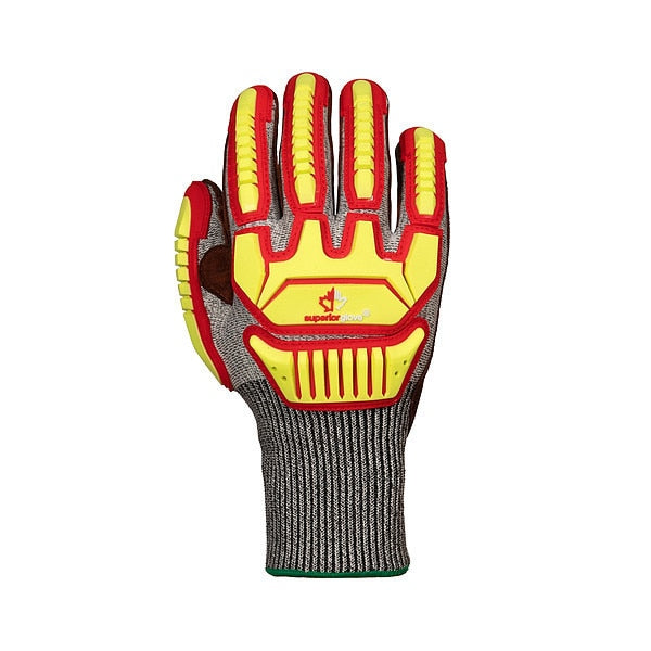 Work Gloves, Nitrile, 2XL, Black/Gray, PR