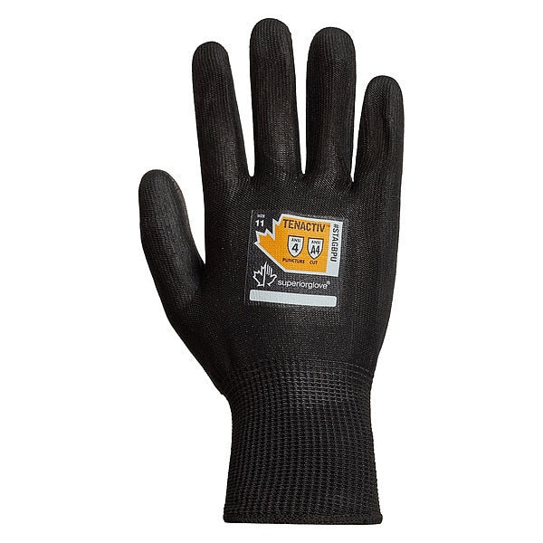 Cut Resistant Coated Gloves, A4 Cut Level, Polyurethane, 9, 1 PR