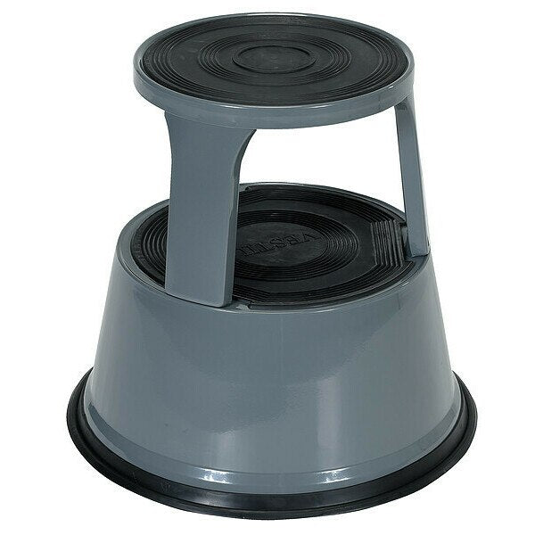 Gray Rolling Step Stool