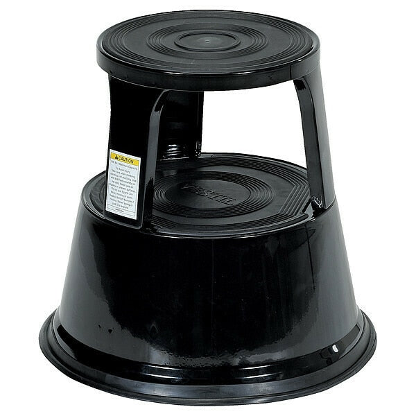 Black Rolling Step Stool