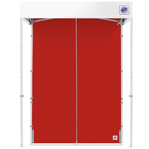 Middle Zipper Sidewall, Red, 5 ft W, 5 ft H