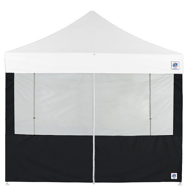 Food Booth Middle Zipper Sidewall, Black