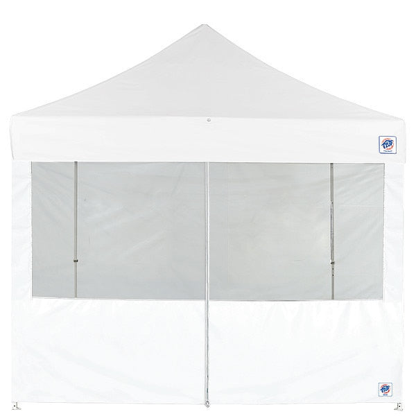 Food Booth Middle Zipper Sidewall, White