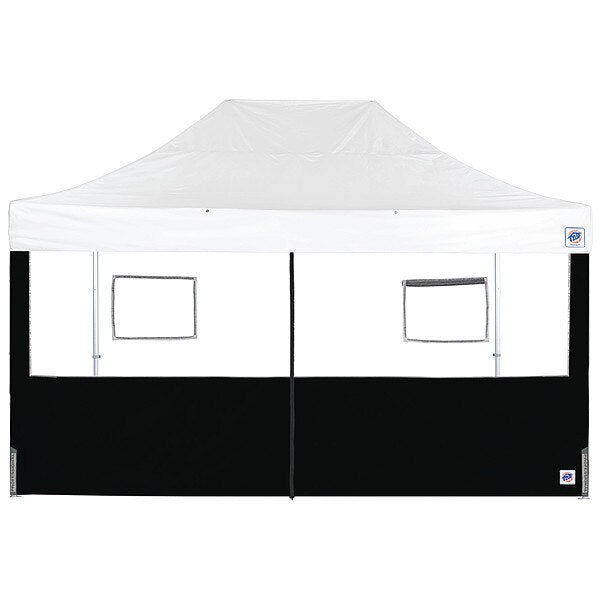 Food Booth Middle Zipper Sidewall, Black