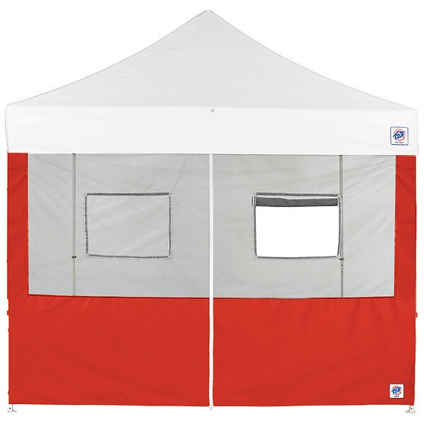 Food Booth Middle Zipper Sidewall, Red