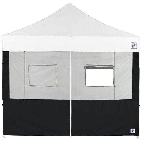 Food Booth Middle Zipper Sidewall, Black
