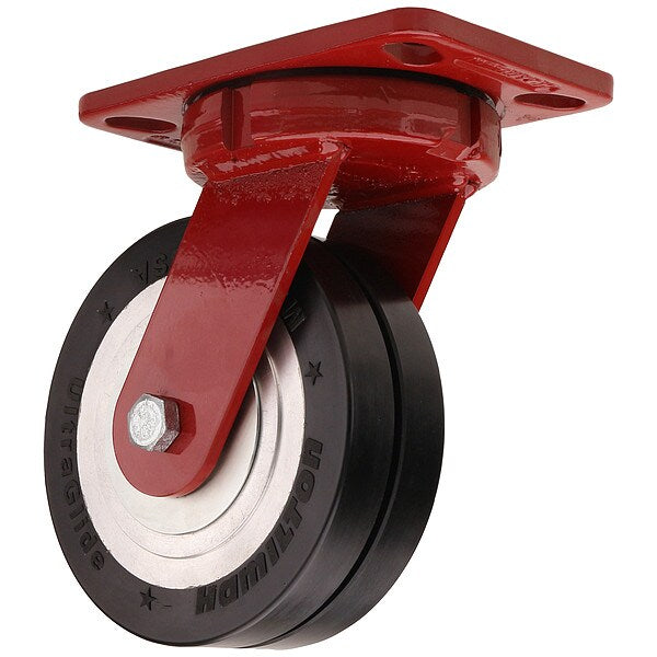 Plate Caster, Steel, 2800lb.