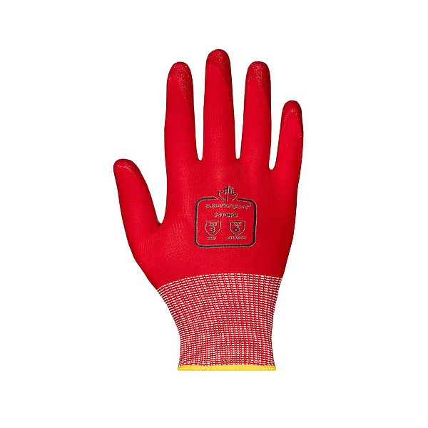 Work Gloves, Nitrile, S, Red/Red, PR, PK12