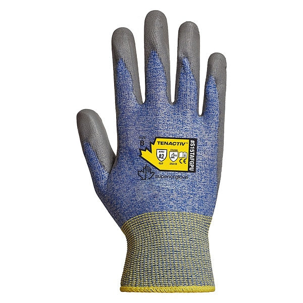 Knit Gloves, Blue/Gray, Glove Size 9, PR
