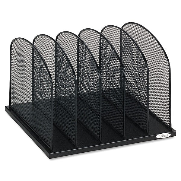 Organizer, Vertical, 5 Sections, Black