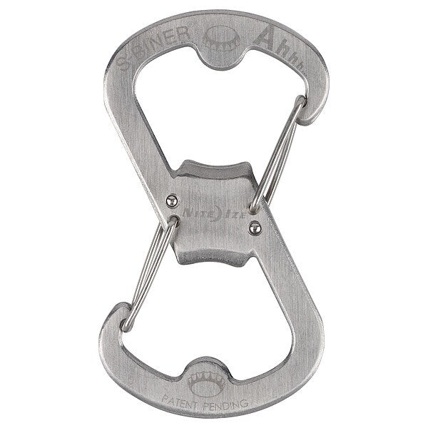 S-Biner Key Clip, 1 11/16 in Ring Size, Silver