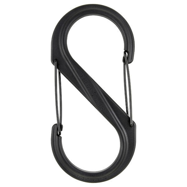 Carabiner Clip, 10-3/8 In., Plastic, Black
