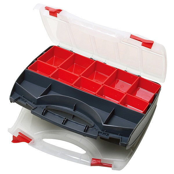 Compartment Box with 15 compartments, Plastic, 3 in H x 11 in W