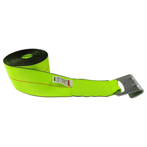 Tiedown, Winch Strap, WLL5000 lb, Flat Hook