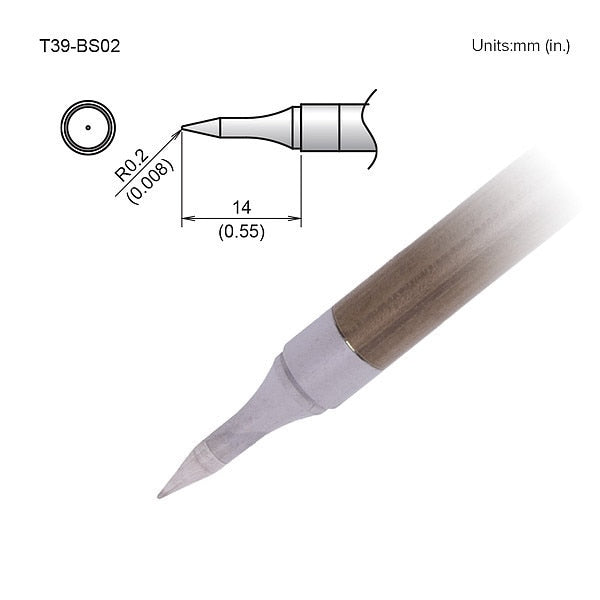 Tip, Conical, R0.2 X 14mm, FX-9701/9702