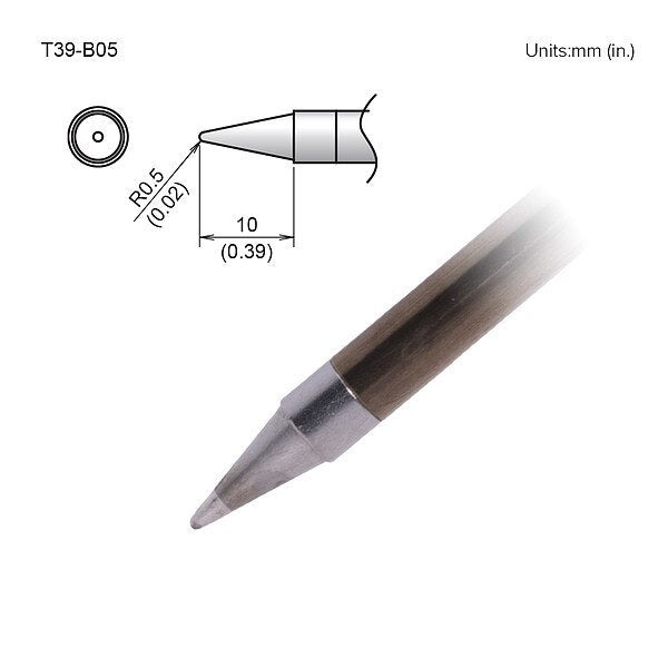 TIP, CONICAL, R0.5 X 10MM, FX-9701/9702