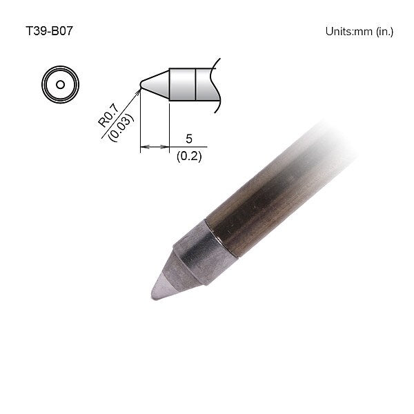 TIP, CONICAL, R0.7 X 5MM, FX-9701/9702