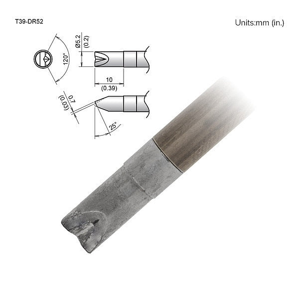 Tip, V-Groove, 5.2 X 10mm, FX-9701/9702