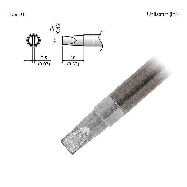 TIP, CHISEL, 4 X 10MM, FX-9701/9702