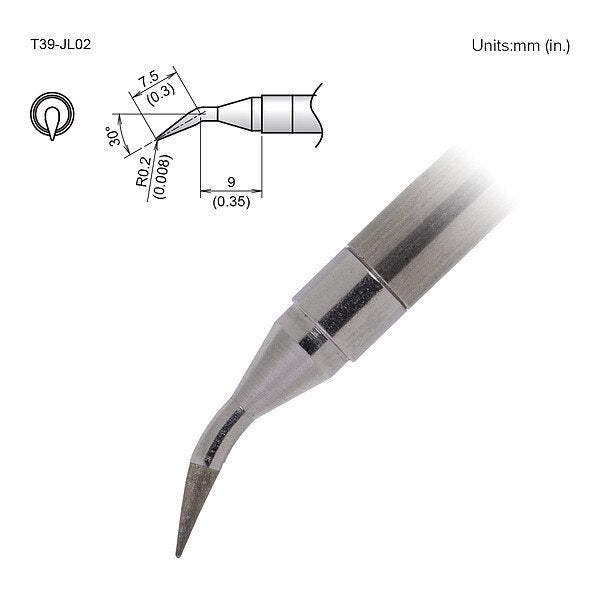 Tip, Bent, R0.2mm/30Deg X 7.5 X 9mm