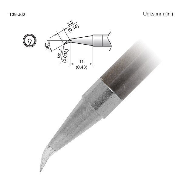 Tip, Bent, R0.2mm/30Deg X 3.5 X 11mm