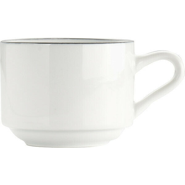 Cup, 8 fl oz, European White w/Black, PK36