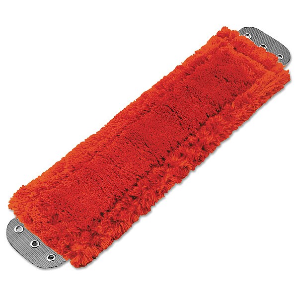 16 in L Flat HD Mop Head, Red, Microfiber