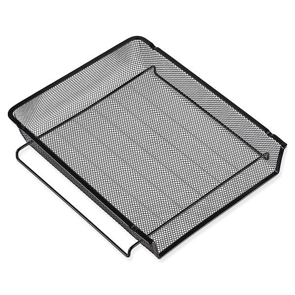 Tray, Stackable, Side Load, Mesh, Black
