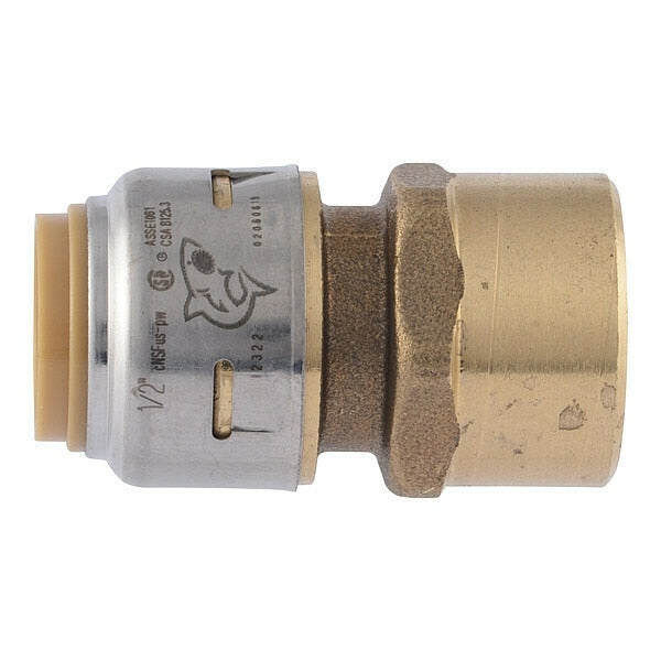 Push-Fit Adapter, Straight Female, 250 psi