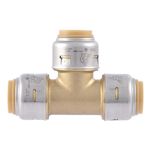 Union Tee, Potable Water, Brass, Push-Fit