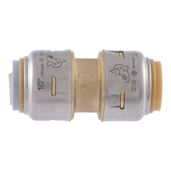 Push-Fit Adapter, Straight Coupling, Brass