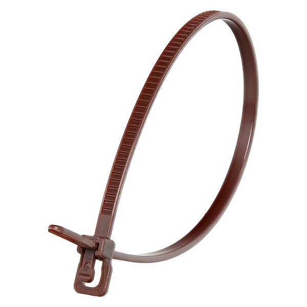 Releasable Cable Tie, Brown, 0.09