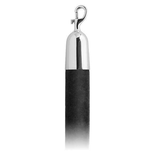 Barrier Rope, Black, Velour, 6 ft. L