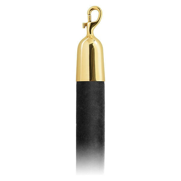 Barrier Rope, Black, Velour, 6 ft. L