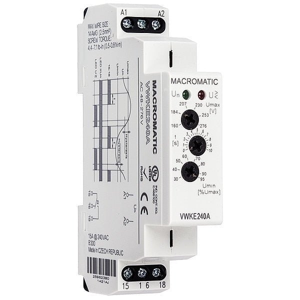 Voltage Monitor Relay, SPDT, 80-150VAC