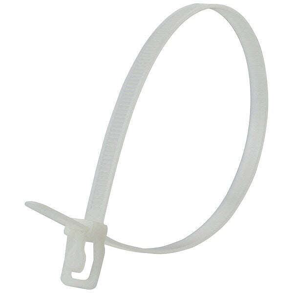 Releasable Tie, Natural, Nylon, PK20