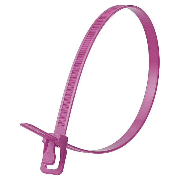 Releasable Tie, Purple, Nylon, PK100