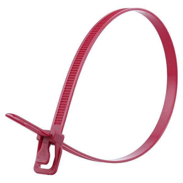 Releasable Tie, Maroon, Nylon, PK100