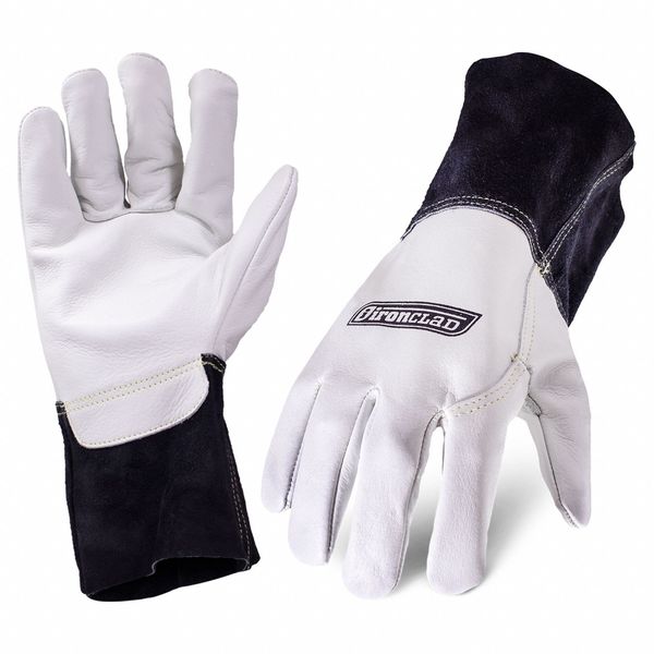 Welding Glove, M/8, Leather, Safety, PR